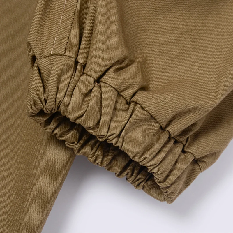 [EAM] Women Dark Khaki Big Size Trench New Stand