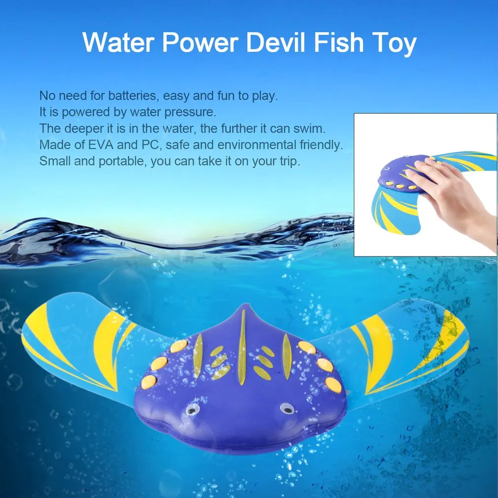 2018 New Water Power Devil Fish Children Beach Toys Summer Swimming Beach  Cool Swim By Water Pressure Unique Funny Toys