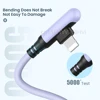 Cable iphone USB de données en silicone liquide résistant pour iPhone