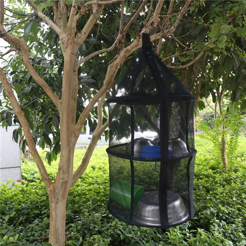 Yardwe Storage Net Bag Stuff Storage Mesh Bag for Picnic Outdoor Camping Kitchen Folding Table Hanging Net Size S