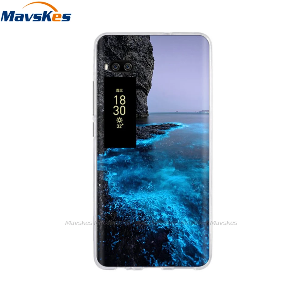 For Meizu Pro 7 Case 5.2" Fundas Coque Back Cover For Meizu Pro 7 Plus 5.7" Phone Cases Soft TPU Painted Silicone Bumper Shell 