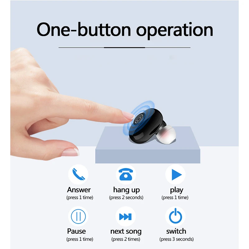 TWS Bluetooth v4.2наушники Спортивная беспроводная гарнитура 3D стерео наушники мини-вкладыши с одним ухом TW-10 микрофон с зарядным устройством