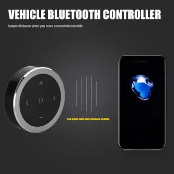 

Bluetooth Remote Control Car Steering Wheel Motorcycle Handlebar Media Controller Car Electronics Accessories 36x36x8.5mm