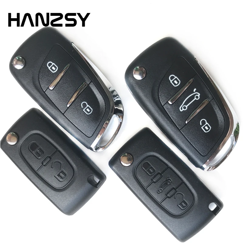 2 3 кнопки дистанционного ключа Корпус Корпуса для peugeot 207 307 306 407 408 607 модифицированный Флип складной автомобильный брелок пустой чехол VA2 лезвие