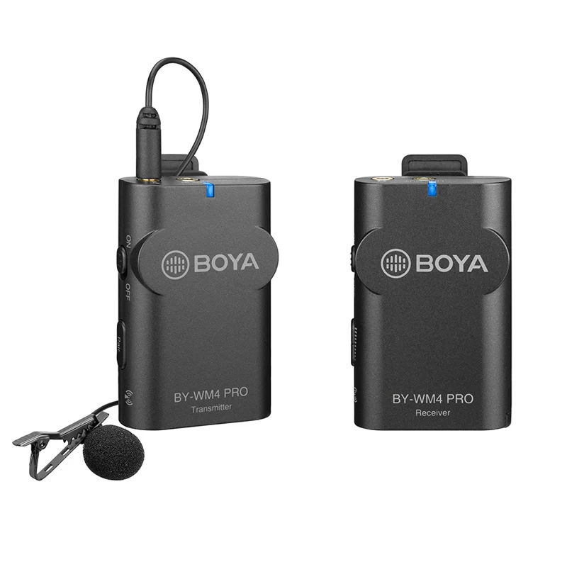 BOYA BY-WM4 Pro Wireless Studio Condenser Microphone System Lavalier Lapel Interview Video Mic for Smartphone DSLR Camera | Электроника