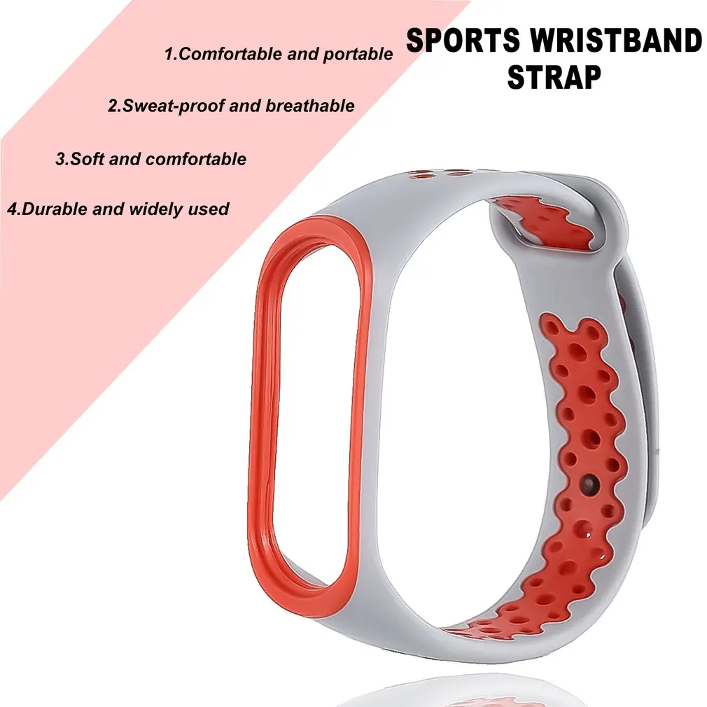 Ремешок на запястье для xiaomi mi band 4 mi band 4 сменный ремешок на запястье силиконовые браслеты двухцветный сменный ремешок