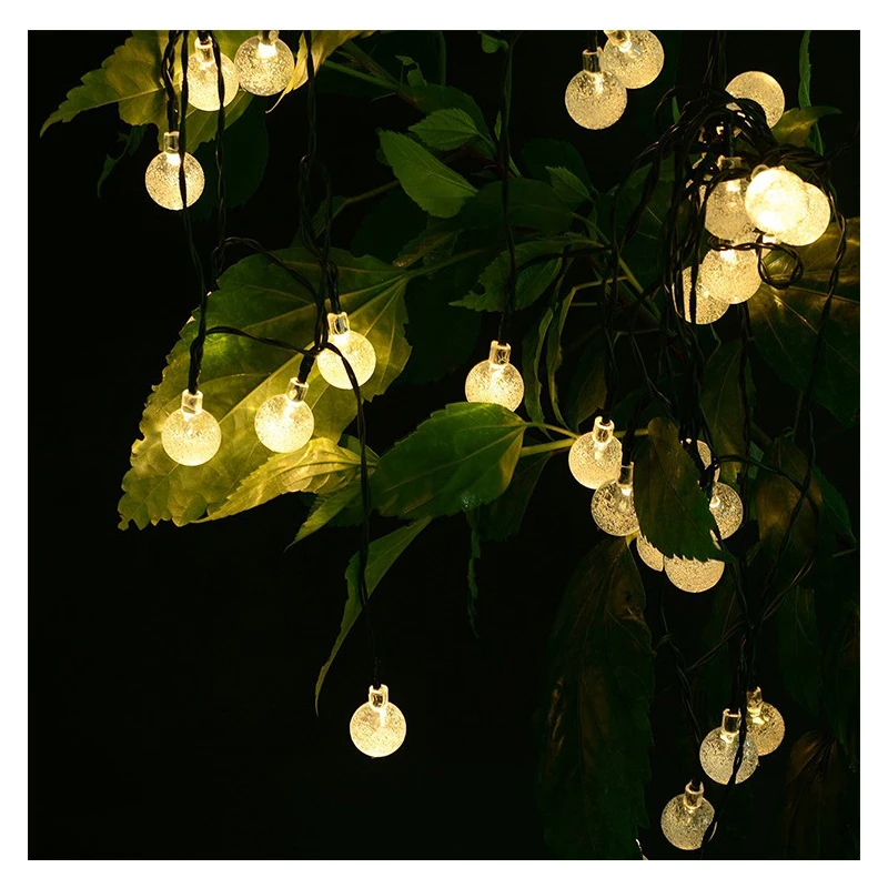 

20/30/50 Lights Solar Lamp Crystal Ball LED String Lights Flash Waterproof Fairy For Outdoor Garden Christmas Wedding Decoration