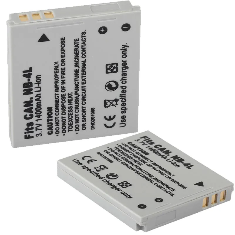 10Pcs 1400Mah Nb-4L Nb4L Nb 4L Batteria Per Canon Ixus 30 40 50 55 60 65 80 100 I20 110 115 120 130 117 220 225 255 Batteria