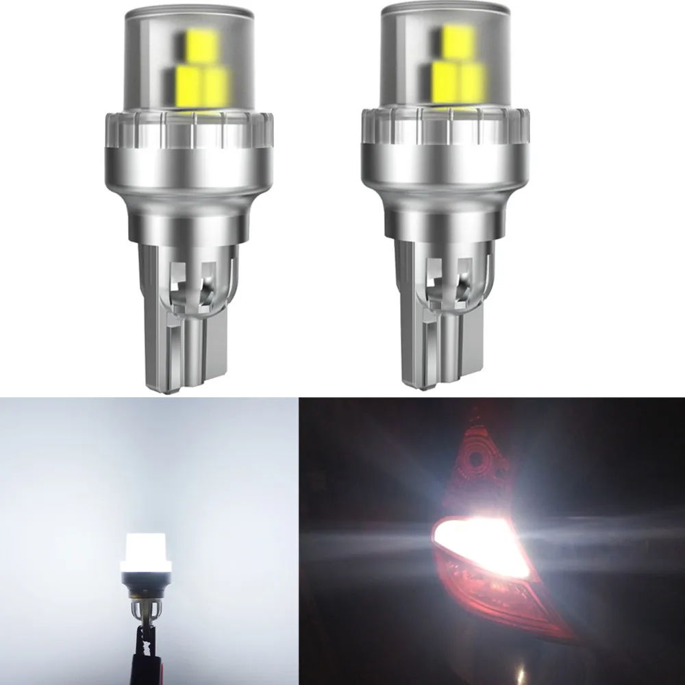 

2x T15 W16W 912 921 led car Reverse lights For Lada Kalina Granta Vesta Audi a4 b8 a3 8p a6 DRL LED Bulbs 12V 6500K White Super