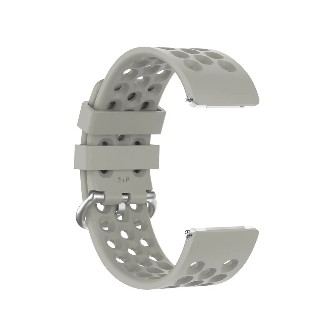 Gray Силиконовый ремешок для наручных часов, совместимый с fitbit Versa 2, умные часы, силикагель, 103+ 92 мм, длина 23 мм, ширина - Цвет ремешка: Gray