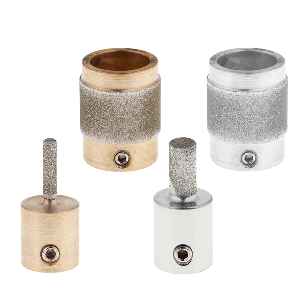 4pcs Grinding Bits Set Assorted Sizes Stained Glass Grinder Head for Grinding Machine Durable Hardware Tools