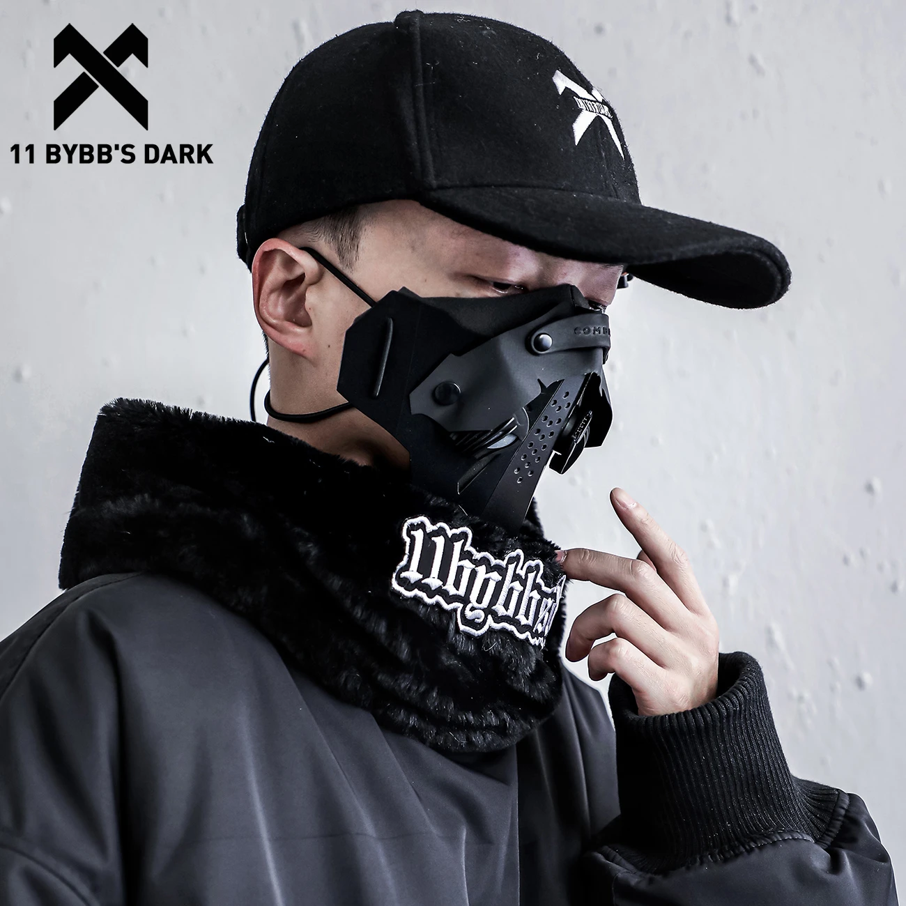 11bybb's DARK Streetwear bufandas con anillo para hombre, polaina de cuello, bufanda retales de felpa con función táctica, cálida, color negro, Invierno|Bufandas de hombre| - AliExpress