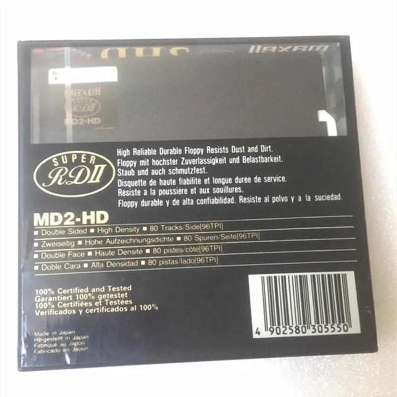 Novo e Genuíno Caixa de 10 Maxell Disquete Uma Pces 2hd Md2-hd 5.25 1.2m - Imagem 2