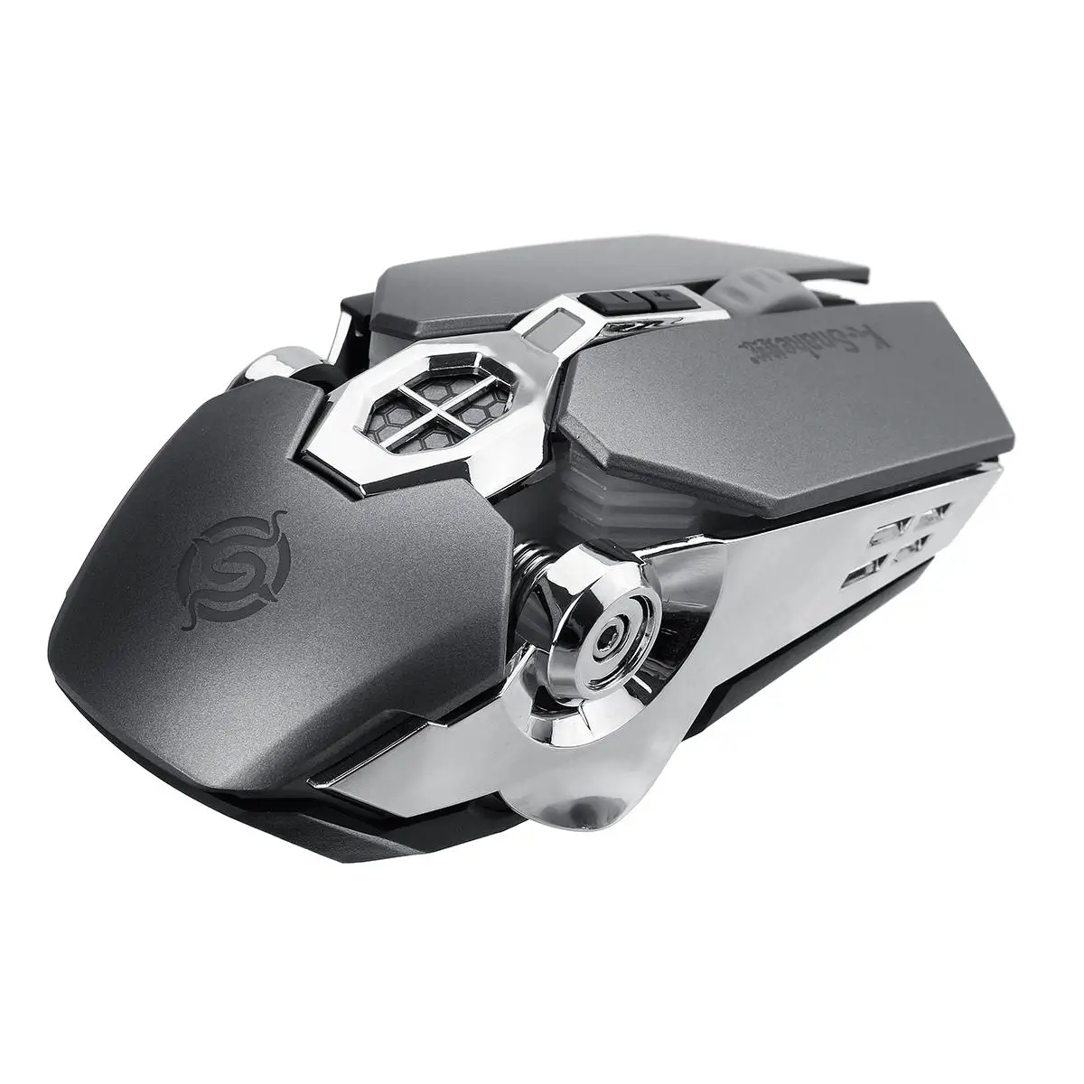 Metal Gray 4000 dpi USB проводной цветной оптический светодиодный 7 кнопок профессиональная Механическая Подсветка игровая мышь для ноутбука ПК игры - Цвет: Metal Gray