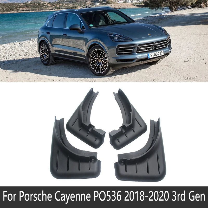 2018-2020 PO536 Крылья для Porsche Cayenne 9PA 92A PO536 2008~ брызговик щитки, брызговики брызговик всплеск аксессуары 2009 2010 - Название цвета: 2018-2020 PO536