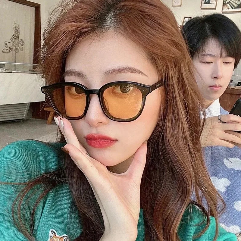 Brand Designer 2021 new Sunglasses Women men Plastic Sun Glasses Classic Retro unisex square sunglasses yellow lenses_voghion.com