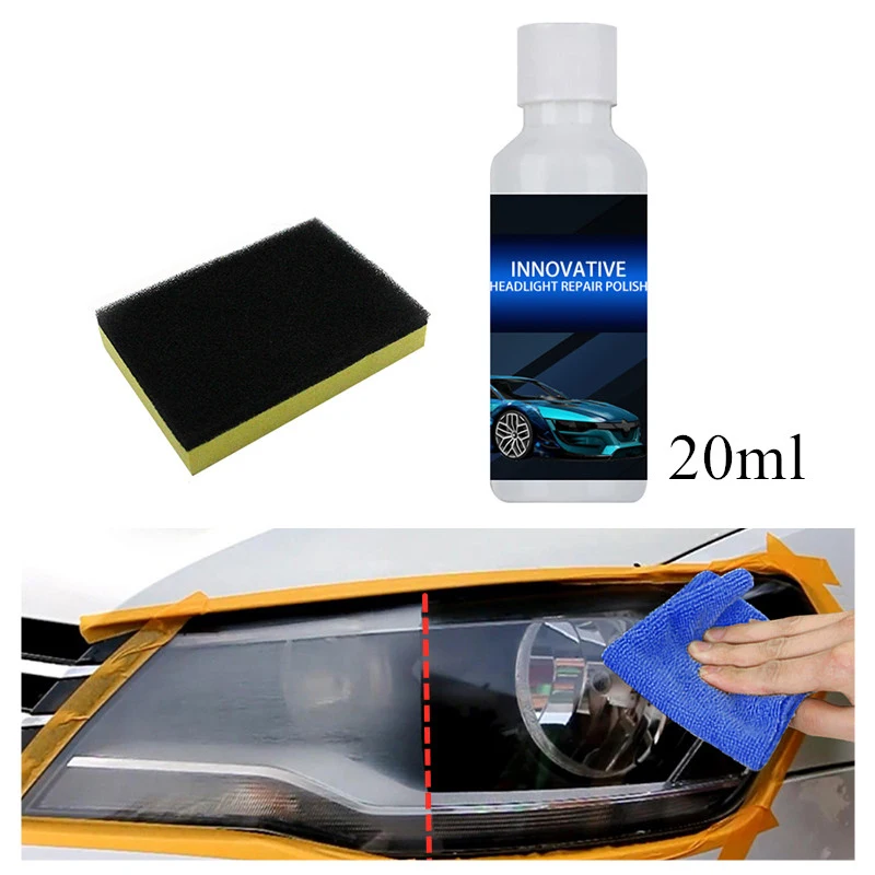 20ML Car Light Repair Agent Headlight Renewal Polish Car Repair Fluid Refurbished Headlight Kit Anti-scratch Liquid