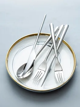 

Leading Life Portable 3pcs Stainless Steel Cutlery Western Dinner Set Noble Stainless Steel Sporks Cutlery Tableware Set II50DCS