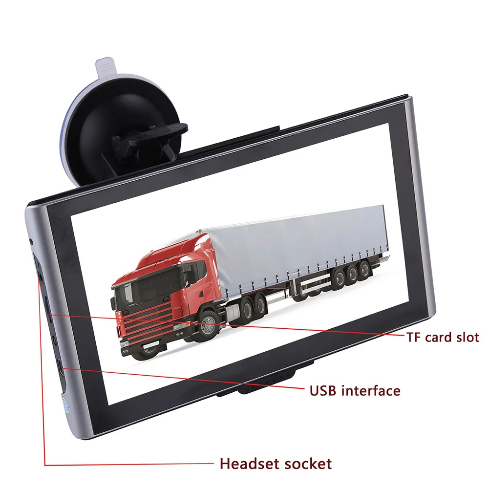 7 inch HD Car Truck GPS Navigation 128M RAM 8gb Touch Screen Support American/Australia/Southeast Asia/Canada/Europe All Newest truck gps