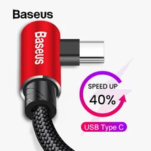 Baseus usb type C кабель для samsung Galaxy S9 локоть USB C кабель для быстрой зарядки для huawei P20 One Plus 5t Nokia 8 type C кабель для передачи данных usb кабель зарядное устройство