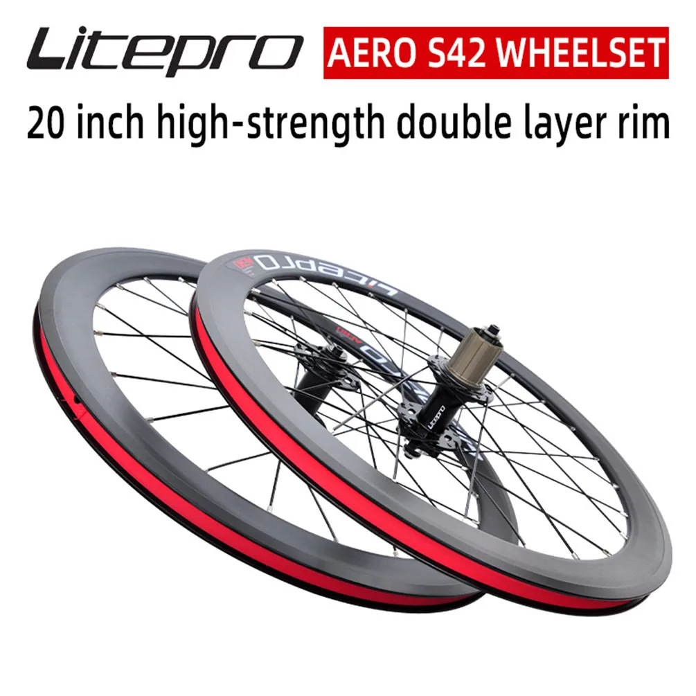 Litepro S42 AERO Folding Bike 20 Inch Wheelset