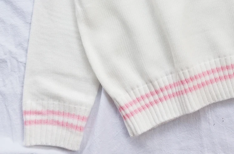 Мягкий милый розовый свитер с вышивкой клубники и высоким воротником для девочек, японский консервативный стиль Mori Girl, вязаные пуловеры, вязаные топы