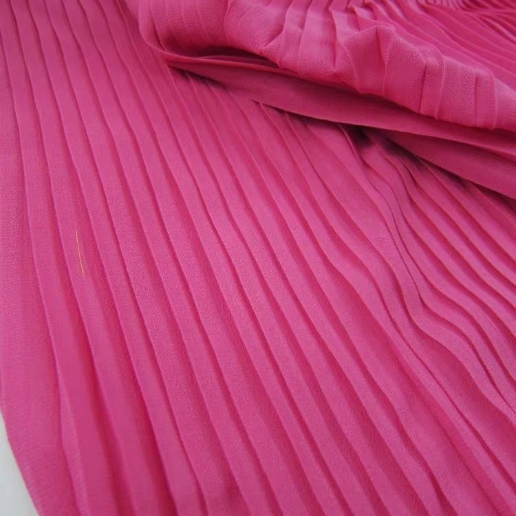 hot pink pleated dress