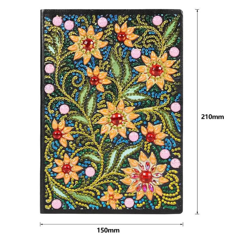 Diamond Painting Notebook DIY Santa Flower Animal Pattern Special Shaped Diamond 50 Pages A5 Sketchbook Cross Stitch Crafts - Цвет: A