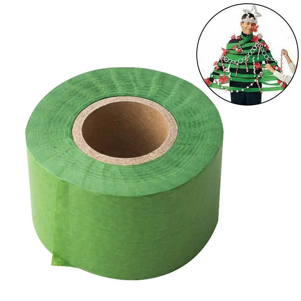 

Christmas Tree Game Paper Roll DIY Home Decoration Layout Green Paper Roll 100M