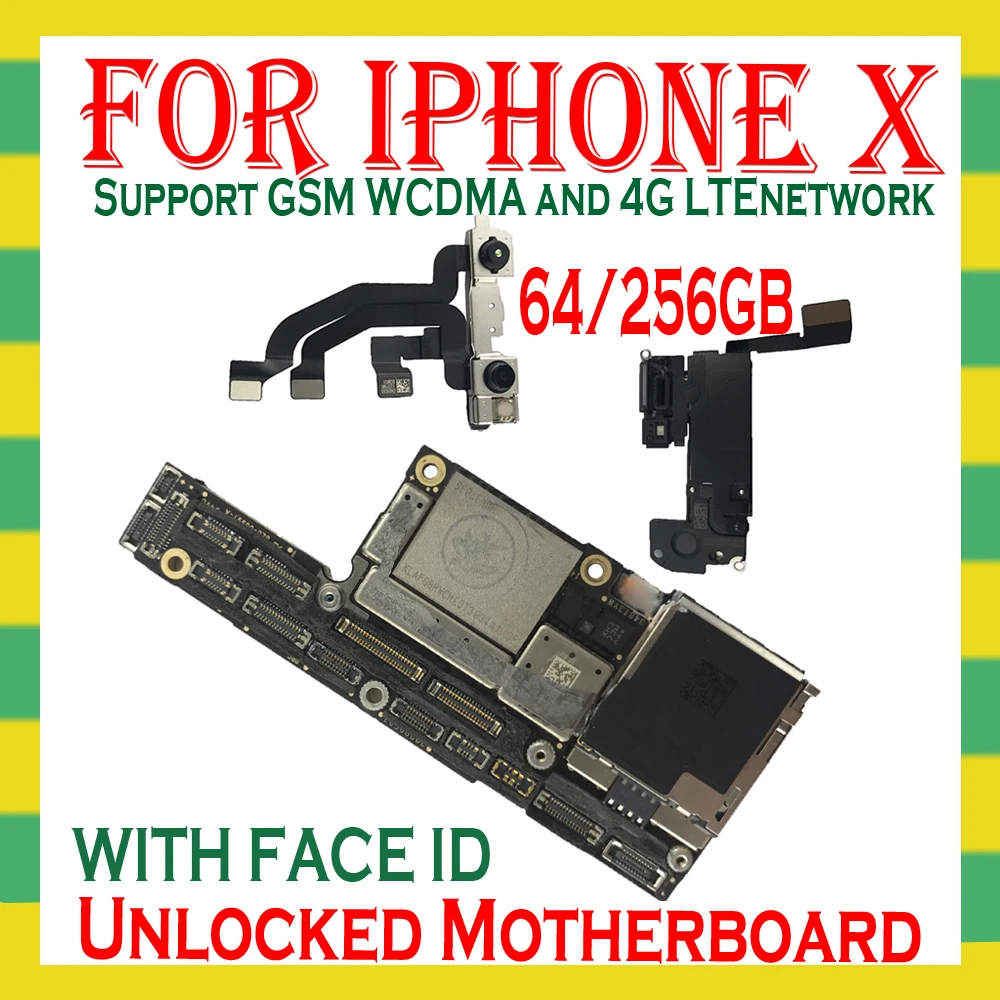 Материнская плата для iPhone X без/с идентификатором лица разблокированные полные