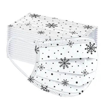 

50PC Adult Christmas Masks For Women Men Disposable High-quality Masks Industrial 3ply Mascarillas Reutilizables Mascarilla