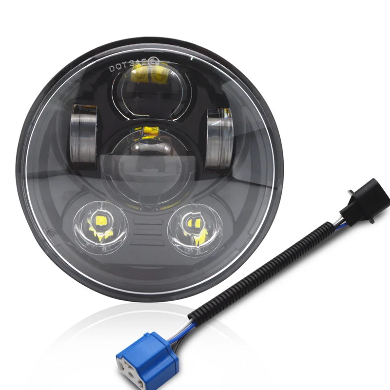 1pcs 100W Safego 100 Вт 60 Вт 5,7" Harley мотоцикл светодиодный фонарь дальнего ближнего света с Halo Кольцо ангельские глазки DRL для Harley Sportsters XG XL XR - Цвет: 1pcs 100W
