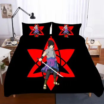

Ropa De Cama 3d King Size Bedding Set Home Textiles Bed Linen NARUTO Sabanas Gift Comforter Bedding Sets Girls Bed Linen Poplin