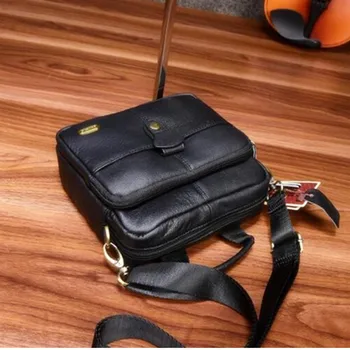 

New Genuine Leather Handbag Casual Outdoor Men's Shoulder Crossbody Bag Portable Cross Section Multifunctional Wearing Waist Bag