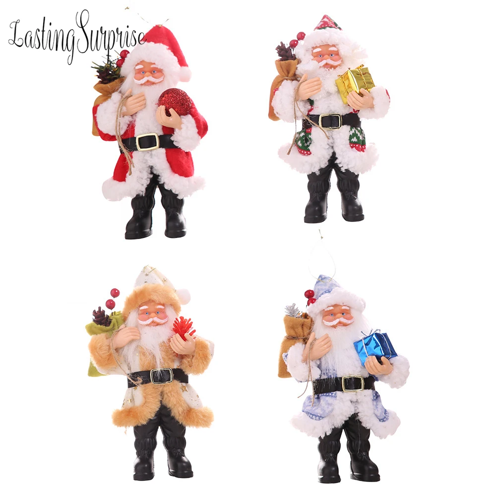20cm Santa Claus Doll Toy Christmas Tree Pendant Ornaments Xmas Gift Home Decor DIY Party Birthday Table Decorations