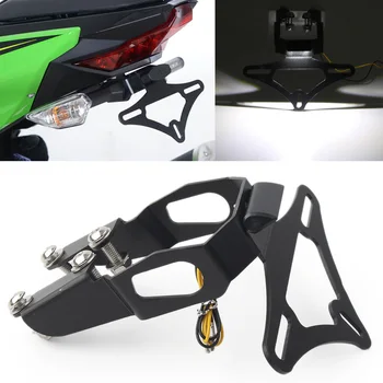 

Rear Fender Eliminator License Plate Bracket w/ LED For Kawasaki Ninja 400 Z400 2017 2018 2019 CNC Motorcycle Accessories