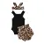 Toddler Baby Girls Clothes Sets Leopard Print Short Sleeve Romper Tops Bow Shorts Headband 3pcs Outfit Set 27