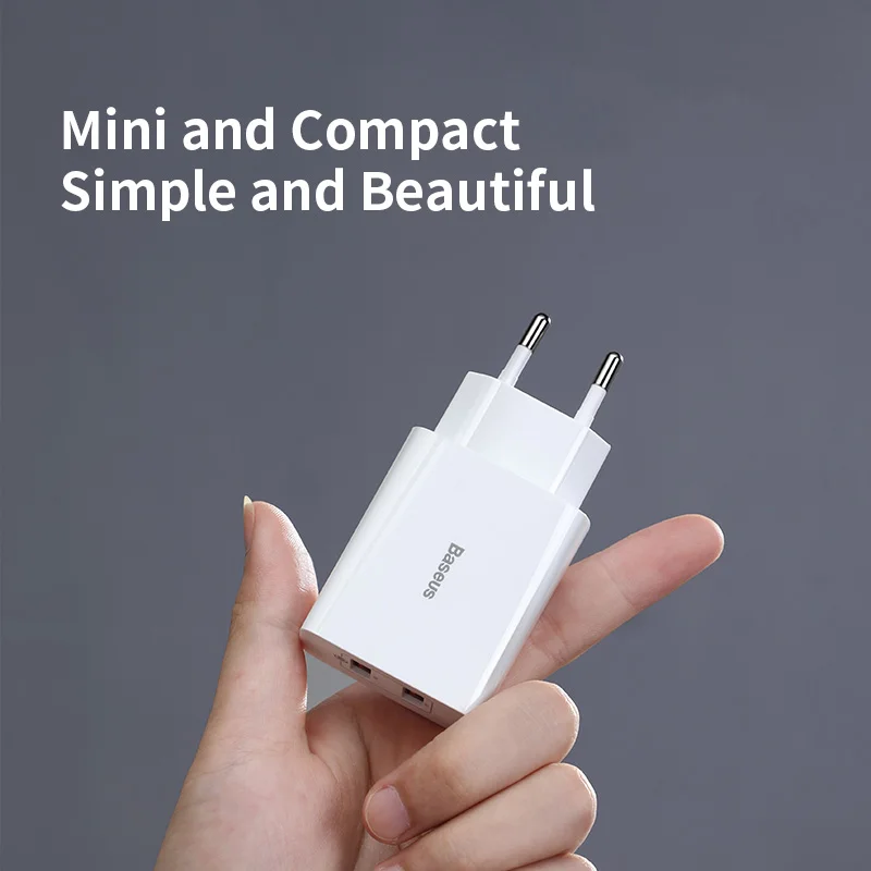 Baseus 18 Вт PD 3,0 быстрое USB зарядное устройство для iPhone 11 XR Xs мини-зарядное устройство для телефона Поддержка Quick Charge 3,0 FCP для huawei P30 Pro Xiaomi
