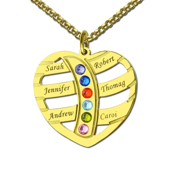 

Uonney Dropshipping Personalized Necklace For Women Inscriptions With Name Birthstone Best Jewelry Gift For Mother's Day