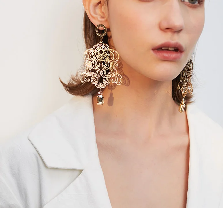 trend Simple 925 Silver Needle Hoop Unusual wedding bride Unique Earrings for women Fashion Jewelry