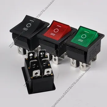 

12pcs Rocker switch KCD4-203/KCD4-203N 250V 16A 6P 3 gear ON-OFF-ON power switch motor positive reversing switch