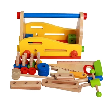 

Wooden Simulation Repair Tool Kit Fun Nut Tool Educational Toy Kids Pretend Play Tools Toys Set Gifts