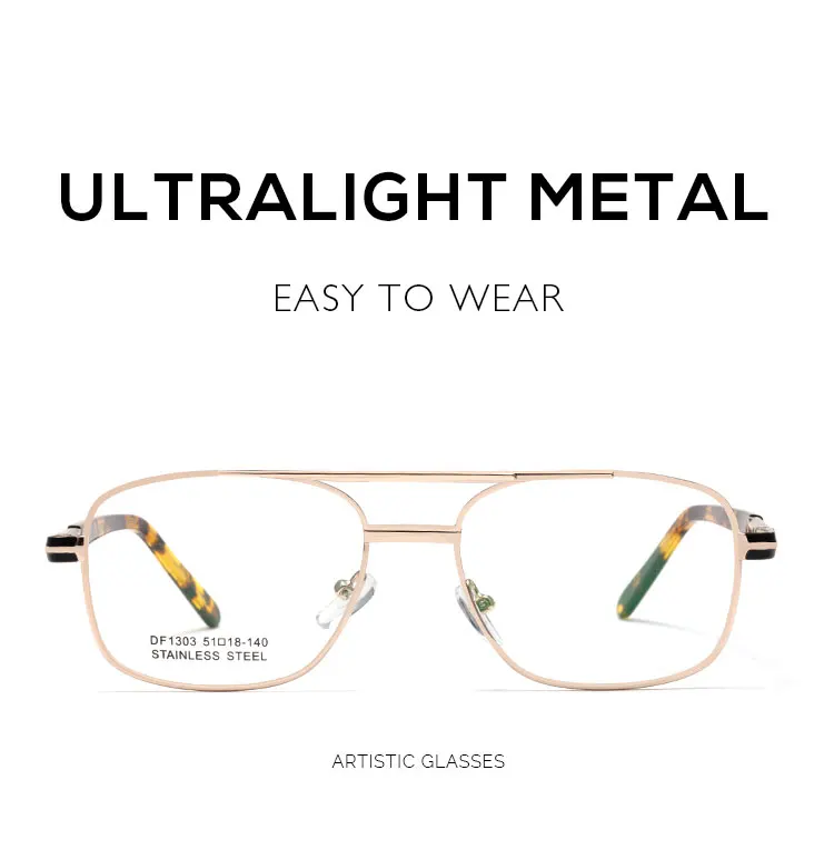 Винтажная оправа для очков с двумя мостами, мужские очки по рецепту, оптические очки без оправы, оправа для очков, оправа для очков