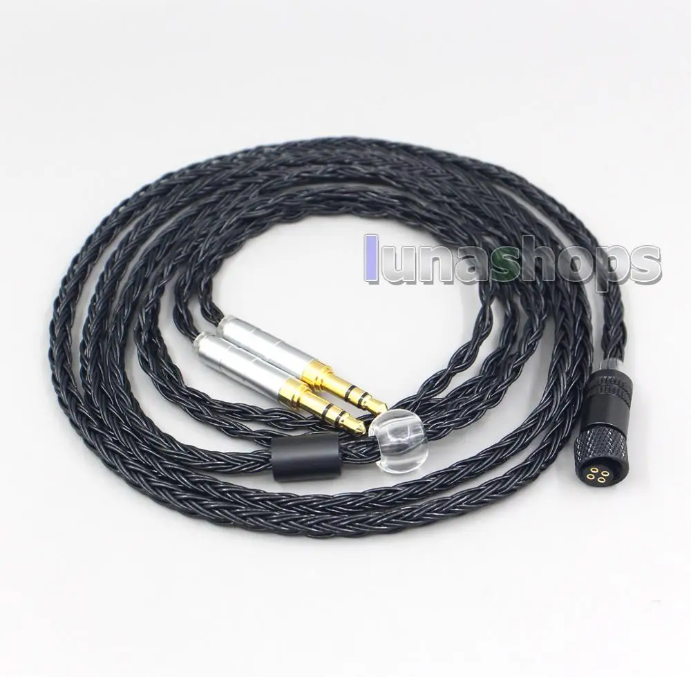 16 Core Black OCC Awesome All In 1 Plug Earphone Cable For Onkyo A800 Headphone 3 5mm Pin LN006983
