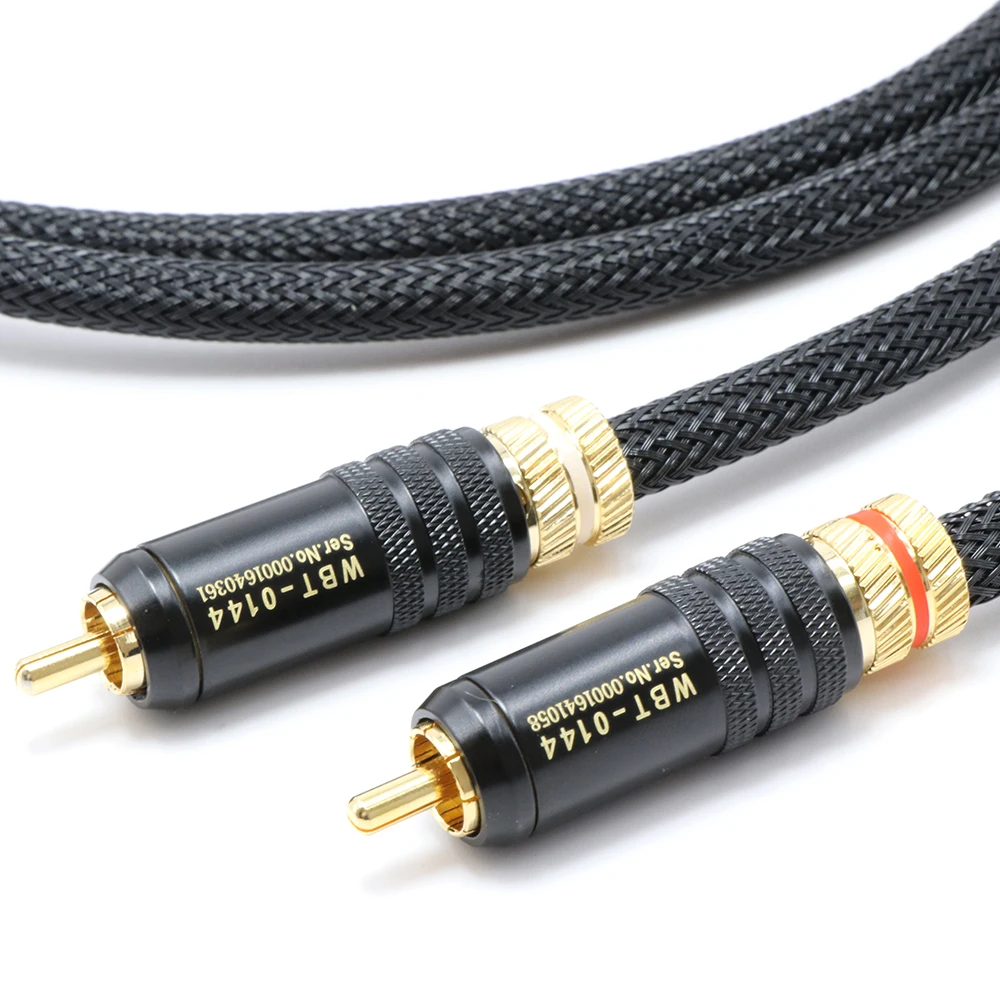 Пара ALPHA P2.1 OCC Соединительный кабель RCA с позолотой WBT 0144 разъем удлинителя