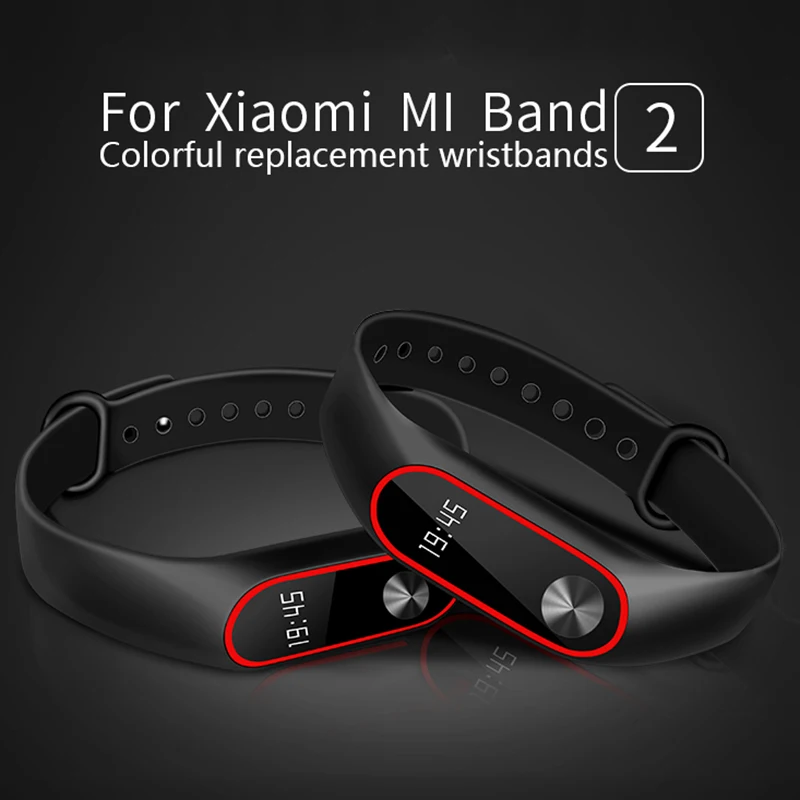 Силиконовый ремешок для Xiaomi Mi Band 2 спортивный смарт браслет часов MiBand сменный 10