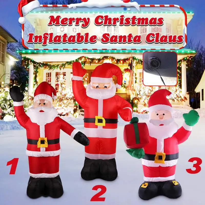 

2.4m Inflatable Santa Claus Outdoor blown Christmas Decoration Figure Kids Toys with integrated fan EU Plug