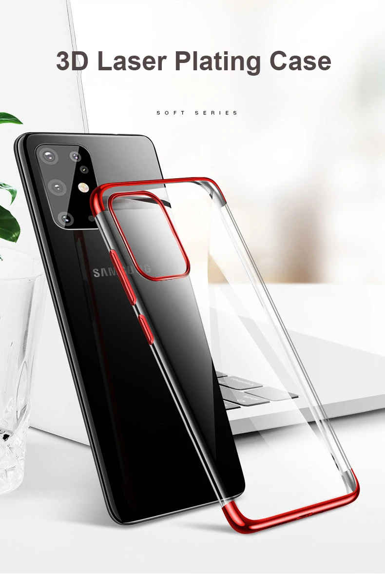 Note 20 Ultra Case Slim XUANYAO Luxury Silicone Soft Coque For Samsung Galaxy Note 20 8 9 10 Plus Case Plating Clear TPU Cover (3)