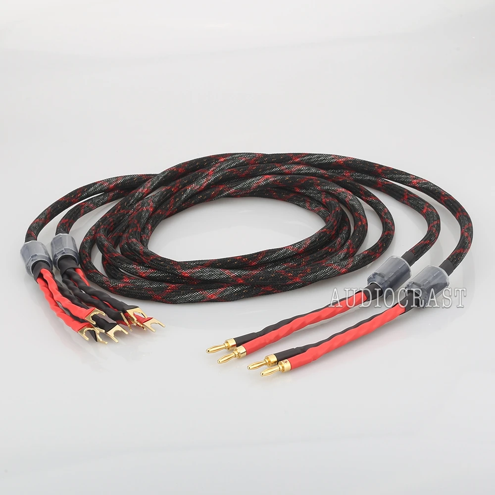 

HIFI Audiophile Cable Banana To Banana Plug Biwire HI-End Western Electric Speaker Cable LoudSpeaker Wire Audio Line
