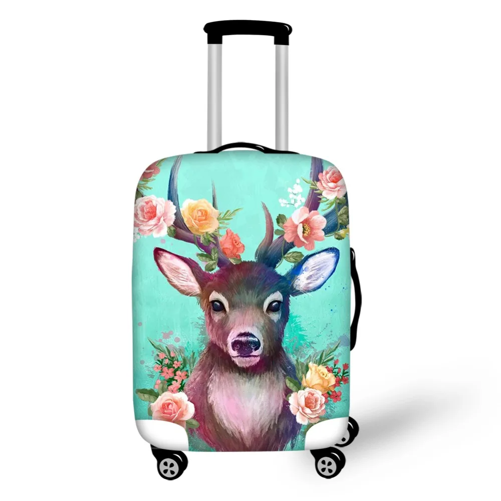HaoYun модное водонепроницаемое покрытие чемодана Фэнтези олень животный узор багажный чехол для девочек эластичная Туристическая сумка
